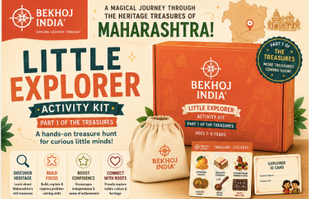 BEKHOJ INDIA Little Explorer 7 in 1 Real Living Treasure Adventure Chest with 17 Collectibles rewards | Mission - Maharashtra