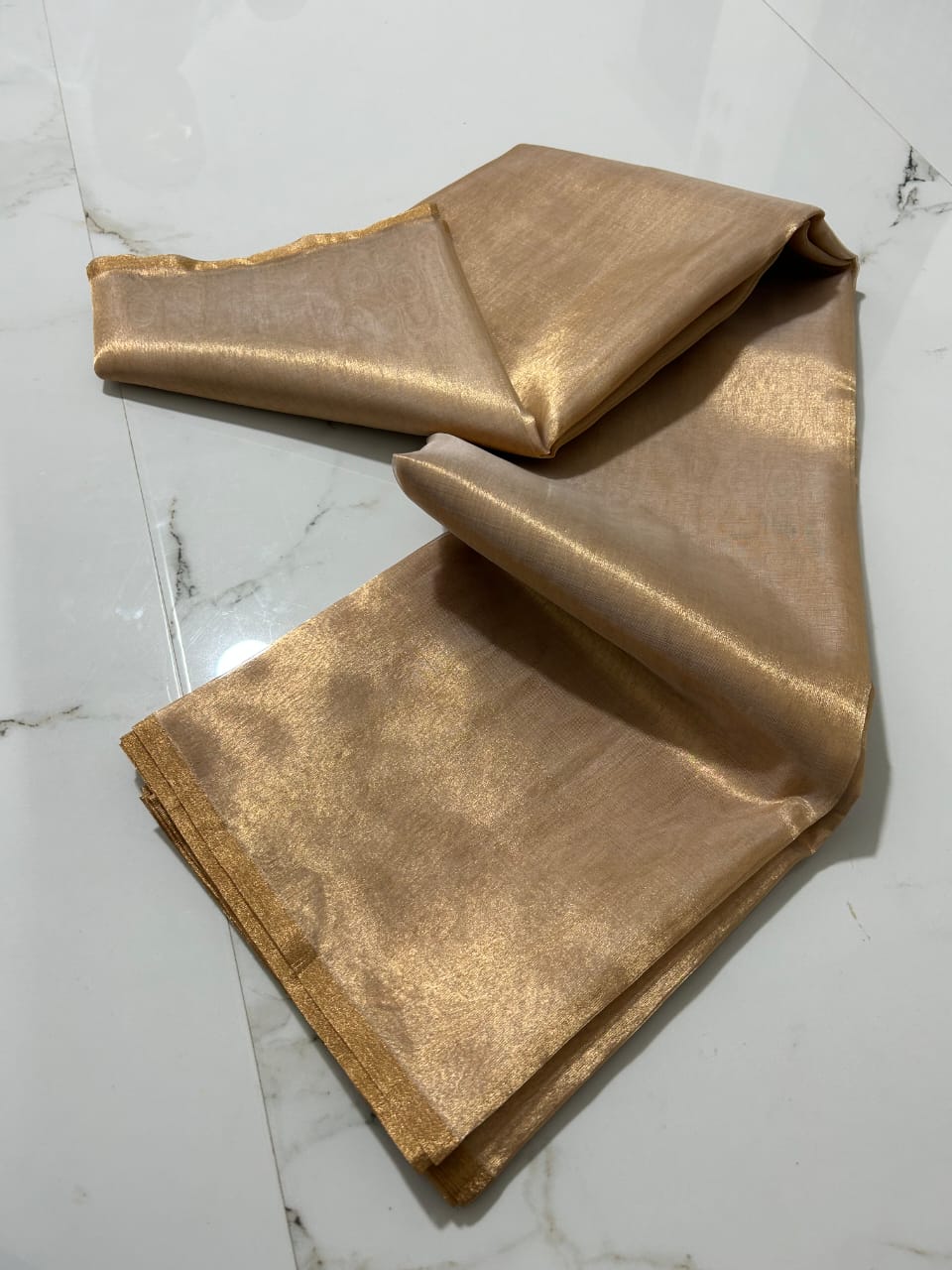 Chanderi Half Tissue Gold, silver, Coffee Zari