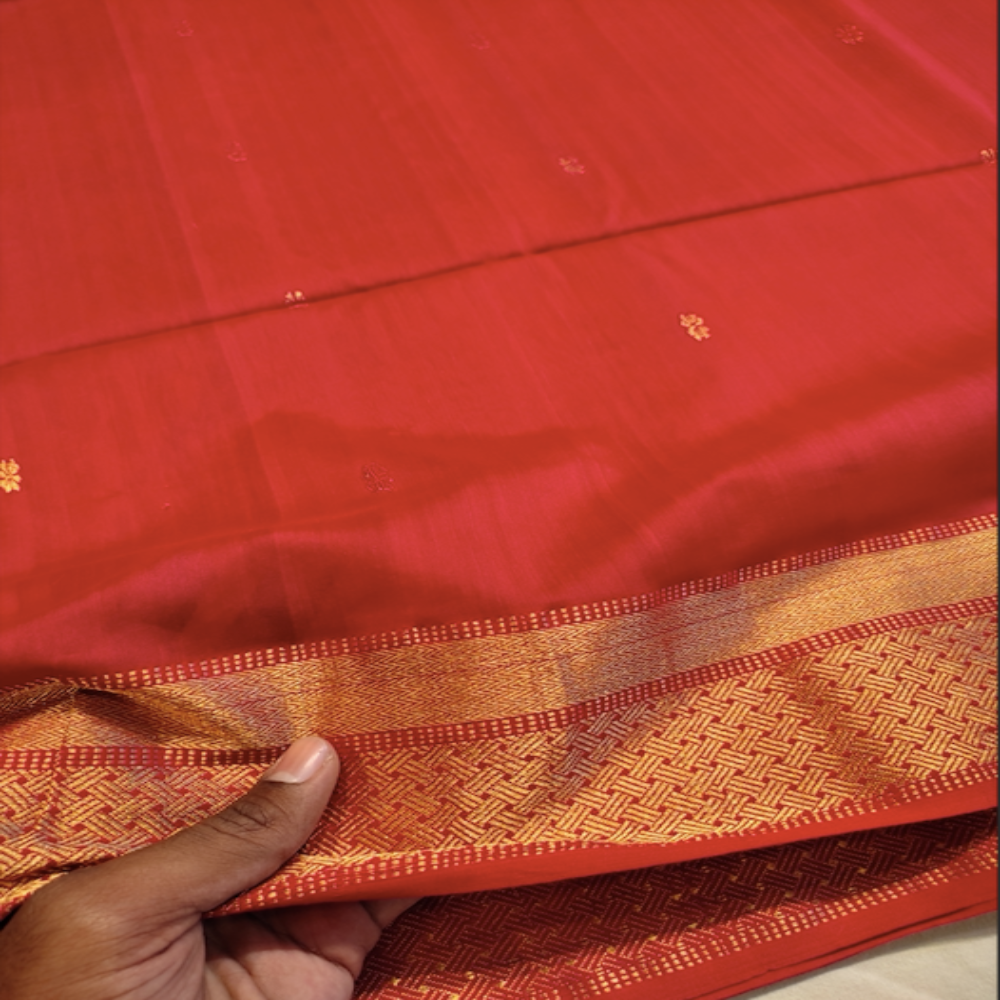 Beautiful Pink Maheshwari Saree