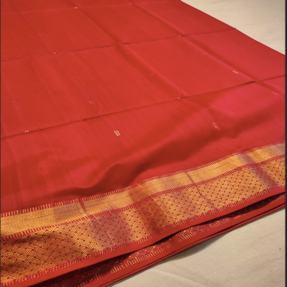 Beautiful Pink Maheshwari Saree