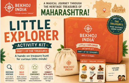 BEKHOJ INDIA Little Explorer 7 in 1 Real Living Treasure Adventure Chest with 17 Collectibles rewards | Mission - Maharashtra