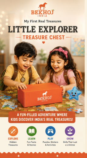 BEKHOJ INDIA Little Explorer 7 in 1 Real Living Treasure Adventure Chest with 17 Collectibles rewards | Mission - Maharashtra