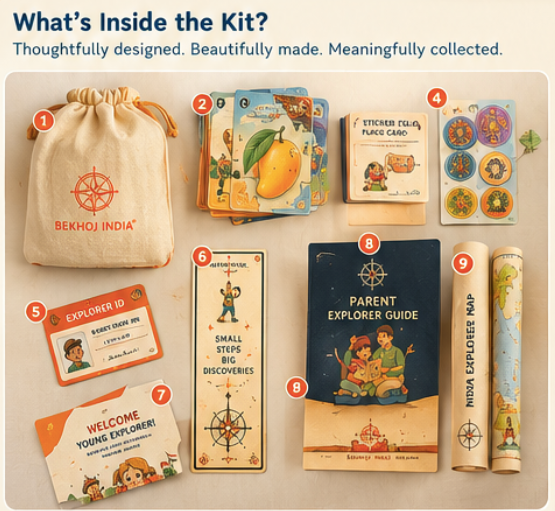 BEKHOJ INDIA Little Explorer 7 in 1 Real Living Treasure Adventure Chest with 17 Collectibles rewards | Mission - Maharashtra