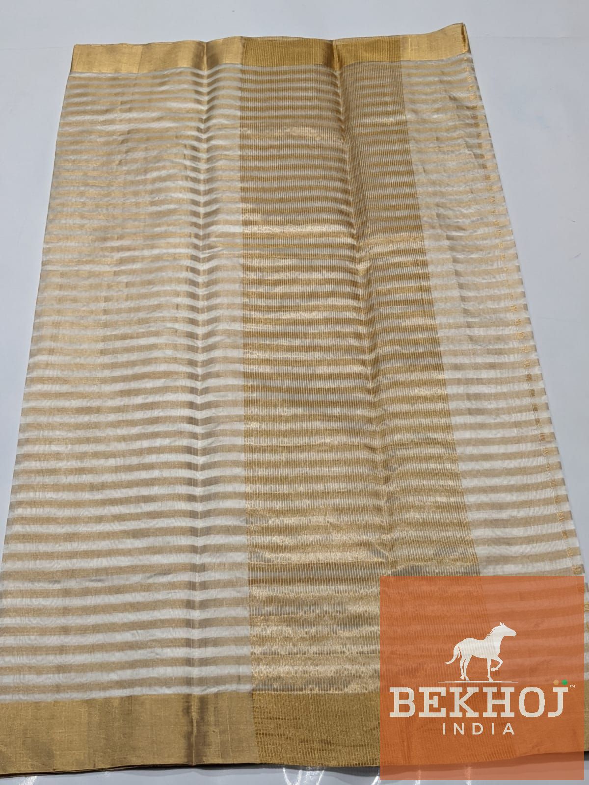 Celebrity Exclusive -White Chanderi Pattu Silk