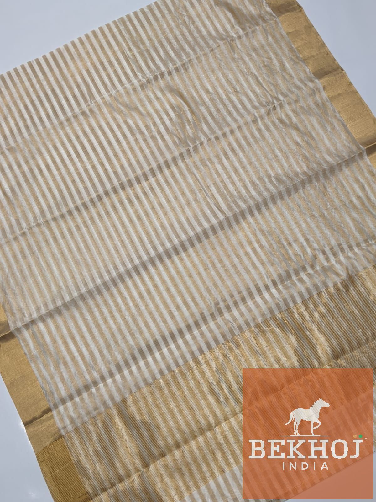 Celebrity Exclusive -White Chanderi Pattu Silk