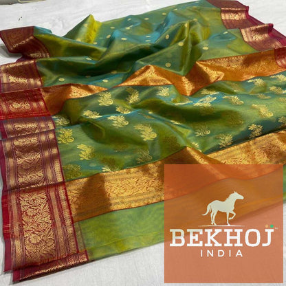 Handwoven Chanderi Katan Silk