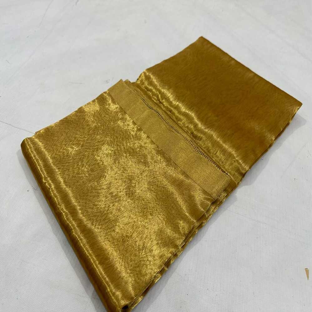 Chanderi Half Tissue Golden Zari