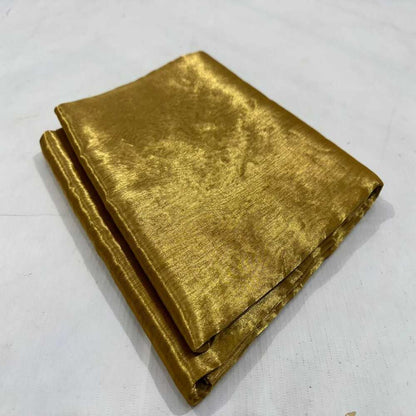 Chanderi Half Tissue Golden Zari
