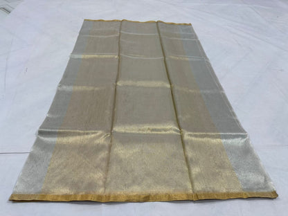 Celebrity Exclusive -Chanderi Half Tissue Silver Zari
