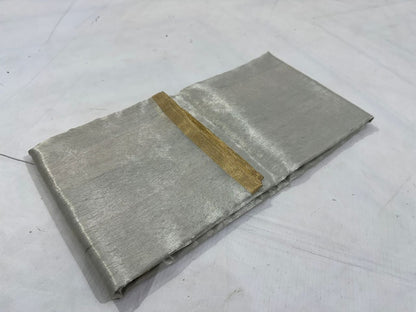 Celebrity Exclusive -Chanderi Half Tissue Silver Zari
