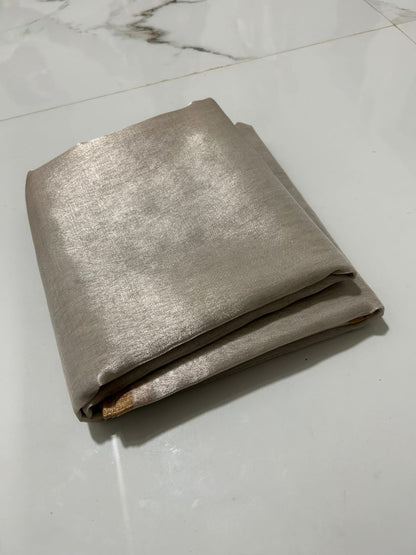 Chanderi Half Tissue Gold, silver, Coffee Zari