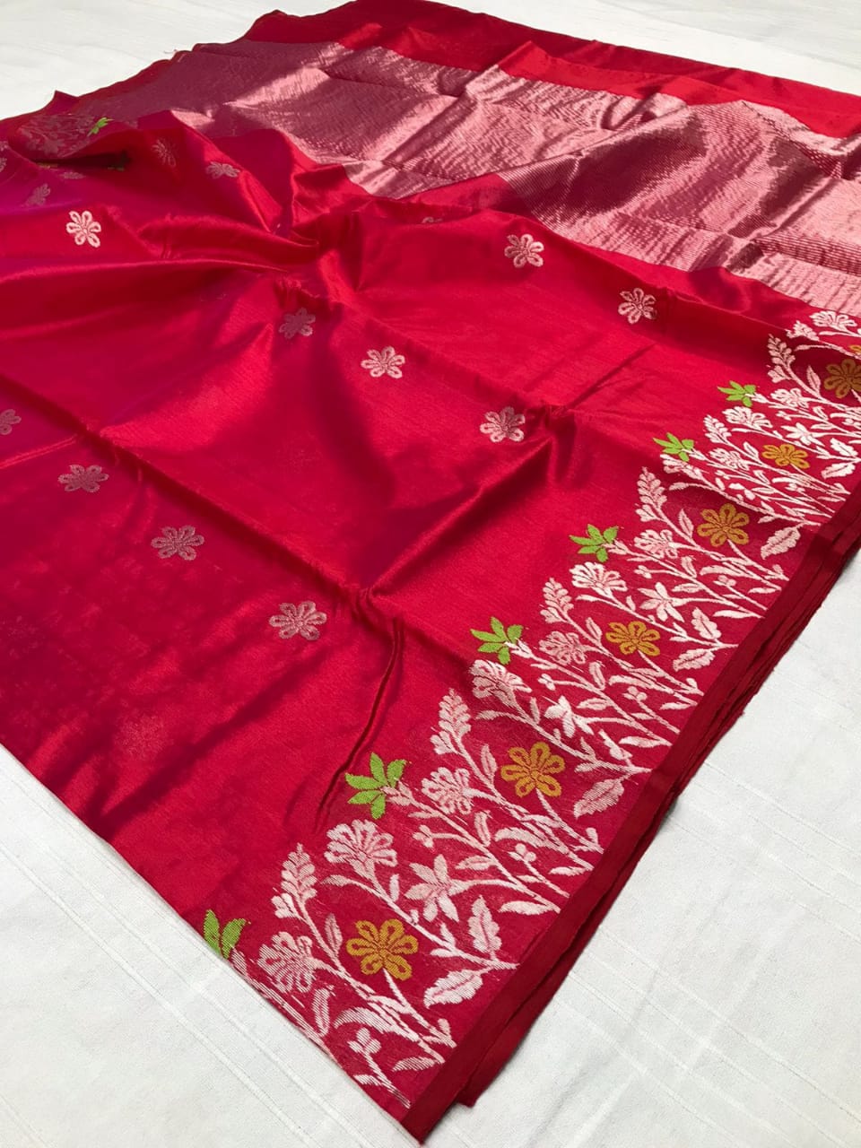 Chanderi Pattu Silk with Fancy Design