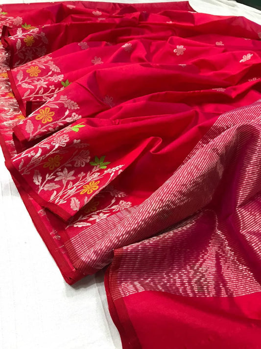 Chanderi Pattu Silk with Fancy Design