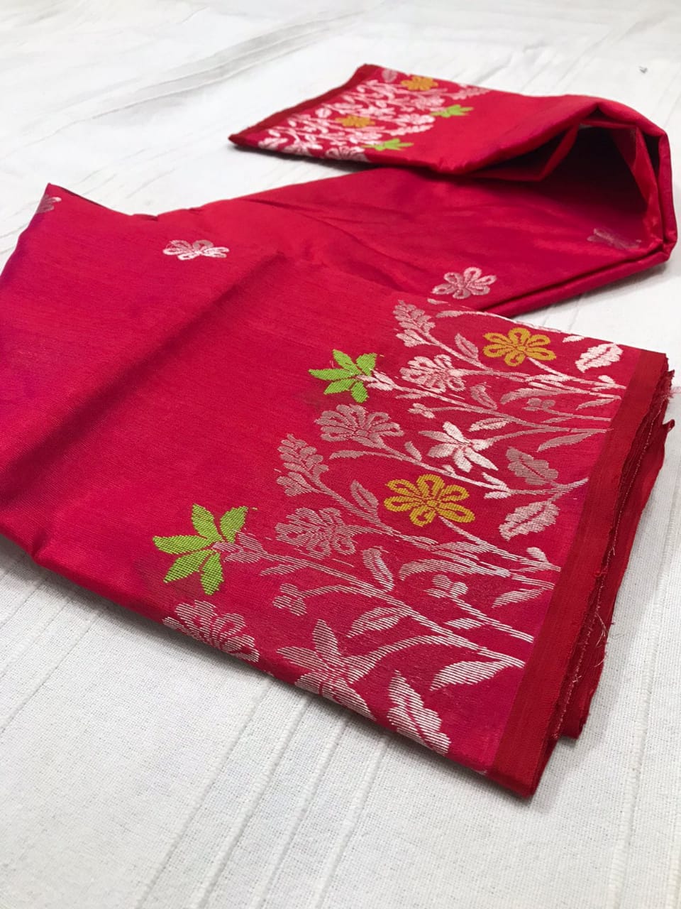 Chanderi Pattu Silk with Fancy Design