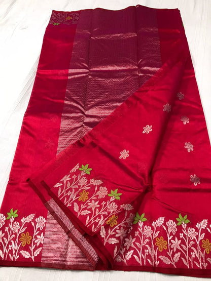 Chanderi Pattu Silk with Fancy Design