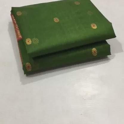 Handwoven Chanderi Katan Silk Nakshi Border