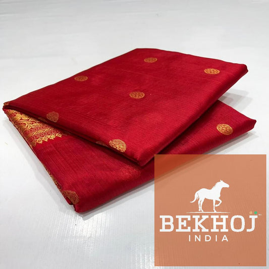 Handwoven Design Chanderi Pattu Silk Saree